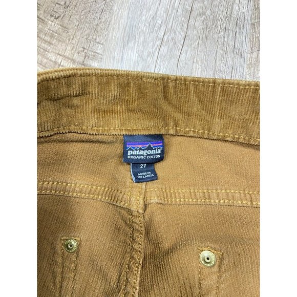 Patagonia Fitted Corduroy Low Rise Skinny Pants Womens 27x29.5 Brown Organic EUC - Picture 2 of 8